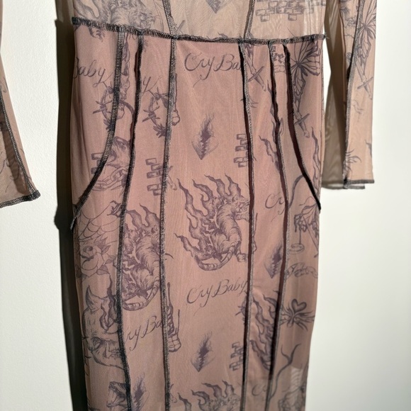 Urban Outfitters Trinity Sheer Mesh Midi Dress - Picture 10 of 10